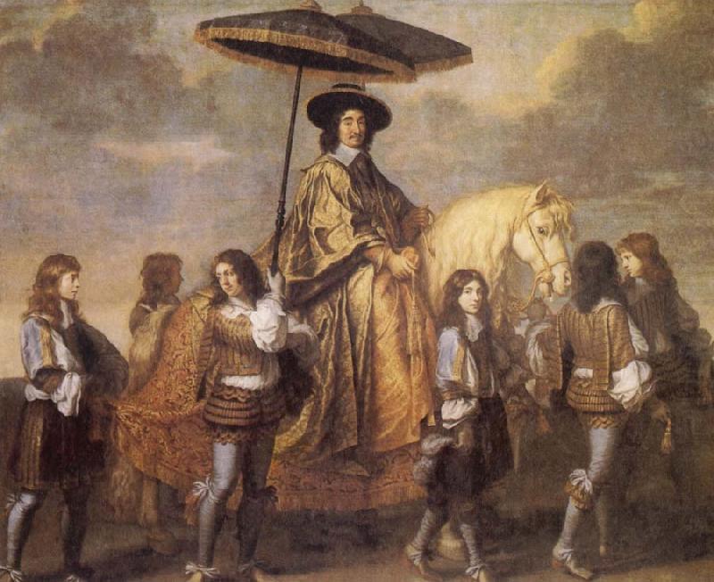 LE BRUN, Charles Chancellor Seguier at the Entry of Louis XIV into Paris in 1660 oil painting picture
